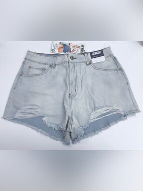 Rewash Light Blue Ripped Denim Cutoff Shorts